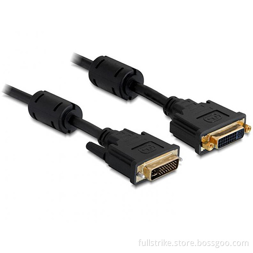 High Quality Black DVI to DVI Cable 24+5, Male to Female